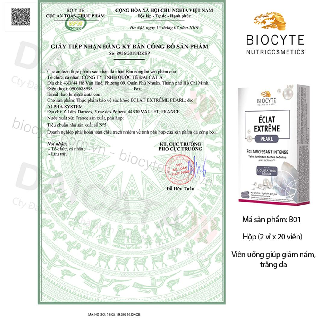 Địa chỉ mua viên uống trị nám Biocyte uy tín