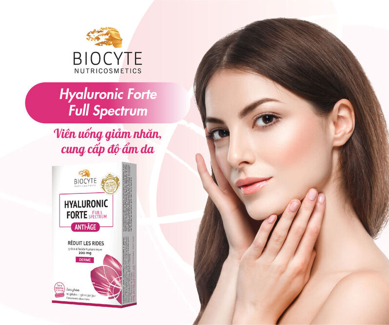 Hyaluronic Forte Full Spectrum - Viên uống giúp giảm nhăn, cung cấp độ ẩm da