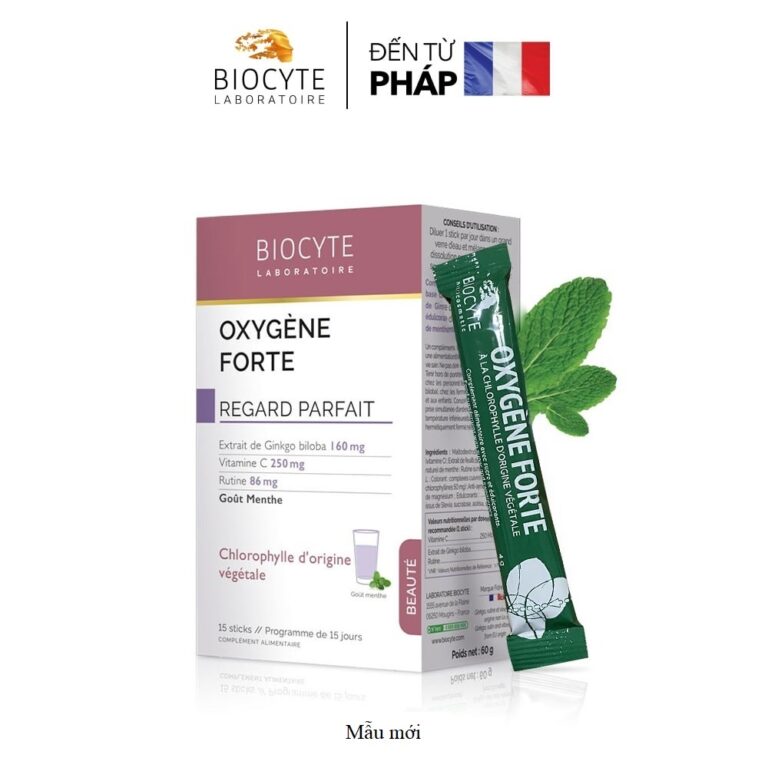B06 – Oxygène Forte – Bột Diệp Lục Kết Hợp Gingko Và Vitamin C (mẫu mới)