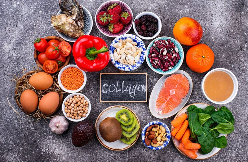 Bổ sung collagen thông qua chế độ ăn uống