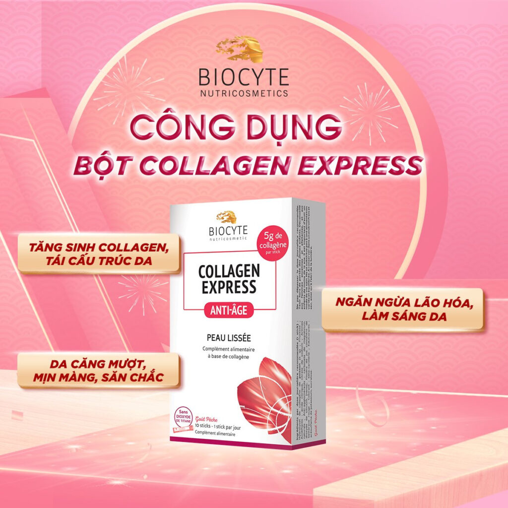 Collagen Express - bột uống bổ sung collagen có nguồn gốc thủy phân từ cá