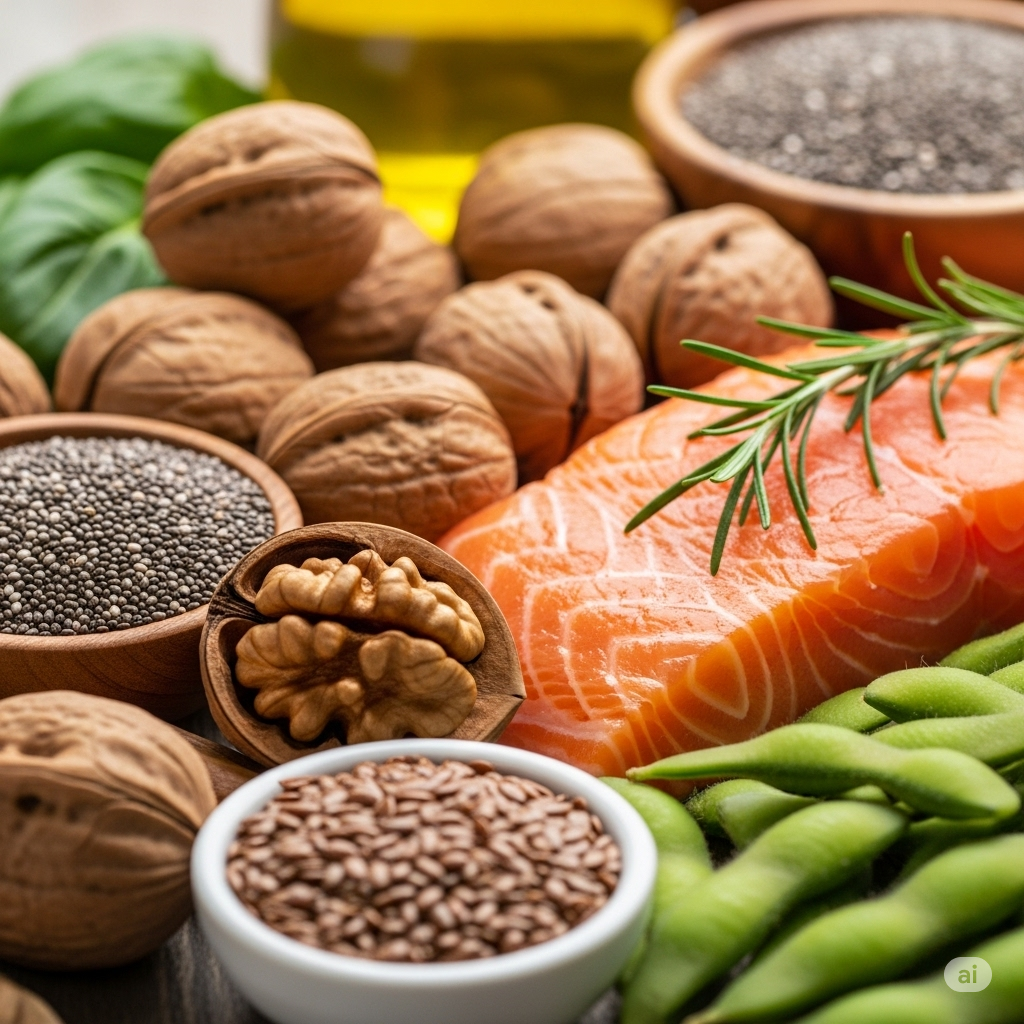 Axit Béo Omega-3 (Giảm Viêm, Tăng Cường Hàng Rào Bảo Vệ Da)