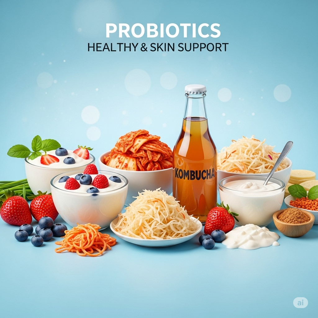 Probiotics (Cải Thiện Sức Khỏe Đường Ruột, Gián Tiếp Hỗ Trợ Da)