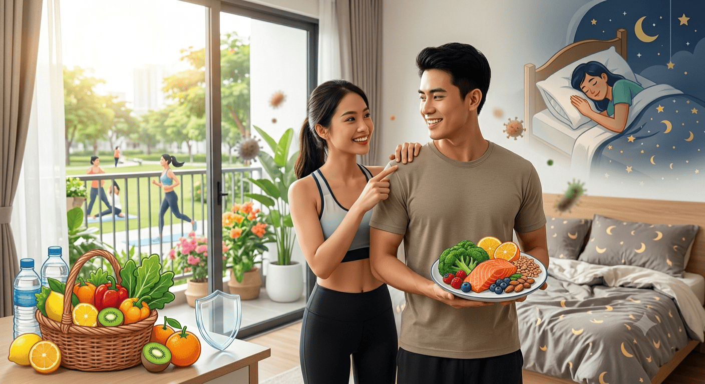 9 Cách Tăng Cường Hệ Miễn Dịch & Phòng Thủ Tự Nhiên Của Cơ Thể