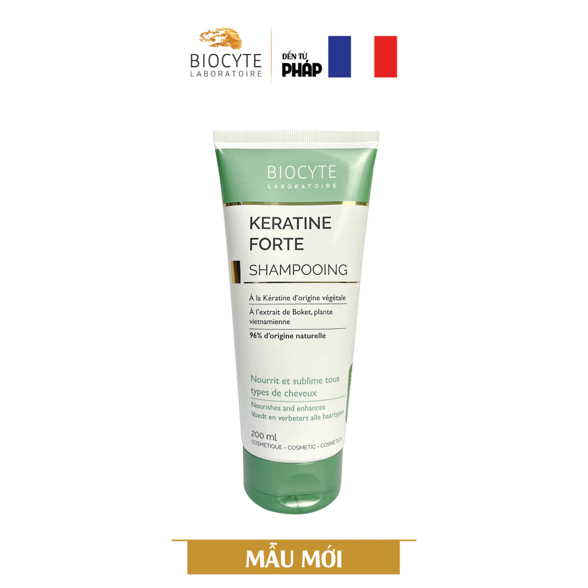 Dầu gội Biocyte Keratine Forte Shampooing giúp giảm gãy rụng (Chai 200ml)